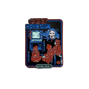 Cult Movie Club Enamel Pin Lapel Purse Hat Pinback Classic Horror Fan Gift New - Picture 1 of 2