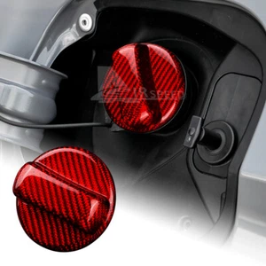 For Honda City Civic Clarity Red Fuel Gas Tank Filler Cap Cover Carbon Fiber - Picture 1 of 9