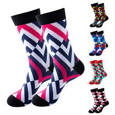 Print Socks For Women Girls Geometric Print Colorful Pattern Novelty Cute
