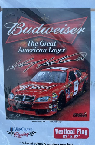 Wincraft Racing Nascar Budweiser #9 Kasey Kahne Vertical Flag Banner 27" x 37" Cover
