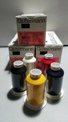 PICK/1094-Yd.Spool/GUTERMANN VICI 40 RAYON EMBROIDERY THREAD/No.110/Tex27/2-Ply - Image 1 of 3