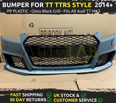 Bumper For Audi TT TTRS Style Front Bumper 2014+ MK3 TTRS Grill UK Stock - Image 1 of 2