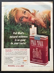 1963 Pall Mall Ad Natural mildness is so good to your taste. - Picture 1 of 1
