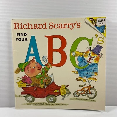 Richard Scarry's Find your ABC'S PB 1986 vintage children's picture book - Image 1 of 4