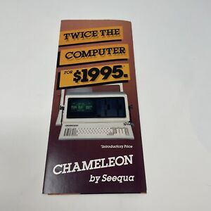 VINTAGE CHAMELEON BY SEEQUA COMPUTER BROCHURE EXCELLENT CONDITION