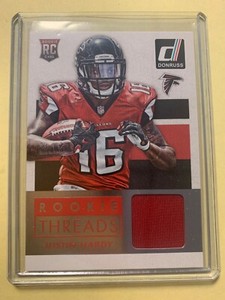 A4434 - 2015 Donruss Rookie Threads #DRTJH Justin Hardy Jersey