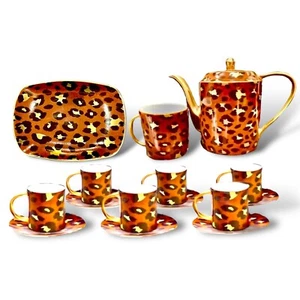 L’OBJET Tea Coffee Set, Leopard BRAND NEW £1140.00 RRP -32% - Picture 1 of 22