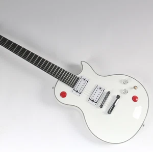 Custom LP Electric Guitar Alpine White Buckethead Signature Red Knob - Picture 1 of 8