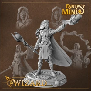 Fantasy Minis - FM13 - Mujer Maga 28 mm - Imagen 1 de 4