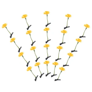 20pcs Sunflower Shaped Hair Barrettes Sunflower Hair Clip Girls Hairpin Party - Picture 1 of 12