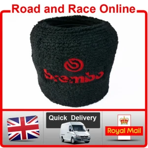Small BREMBO Rear Brake / Clutch Reservoir Sock Cover Shroud Embroidered Cotton - Picture 1 of 4