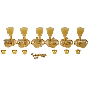 Musiclily Pro Gold Vintage 3L3R Locking Tuning Pegs Machine Heads For LP Guitar - Picture 1 of 6