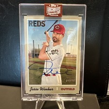2023 Topps Archives Signatures '19 Topps Heritage #380 Jesse Winker AUTO REDS /5