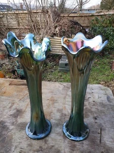 Art Nouveau Glass Vases. - Picture 1 of 5