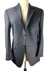 Giorgio by Giorgio Cosani Cashmere Wool Pin Strip Tailored French Suit, Men's 36 - Picture 1 of 24