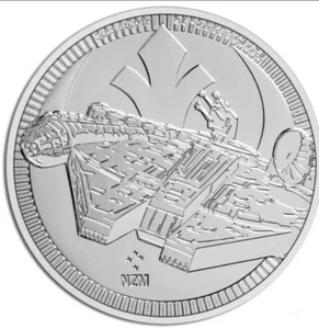 2021 1oz NIUE NZM Star Wars MILLENNIUM FALCON 999.9 Silver Coins BU - Picture 1 of 4