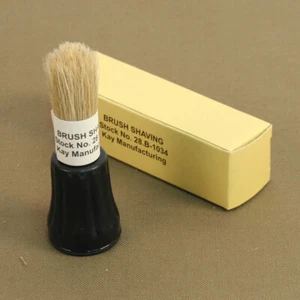 Replica US Army Shaving Brush with box WW2 Rubberset Style by Kay Canvas AG779 - Picture 1 of 2