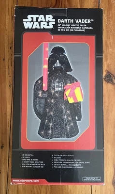 DISNEY STAR WARS Darth Vader 28” Lighted Holiday Edition Holding Gift - Image 1 of 3