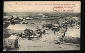 CPA Lessay, La Rue des Rotisseurs et Vue generale des tentes - Picture 1 of 2