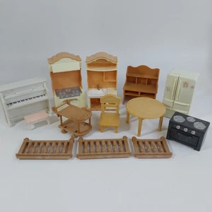 Calico Critters Sylvanian Families Lote Muebles Cocina Dormitorio Salón Etc - Imagen 1 de 10