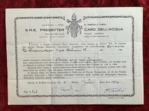 Reliquie Urkunde Heiliger Frances Xavier Cabrini ohne Reliquie katholische Kirche Lot 71 - Bild 1 von 5