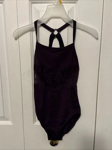 BLOCH Leotard Girls 12 Purple One Piece Ballet Dancewear GUC W60 - Picture 1 of 7