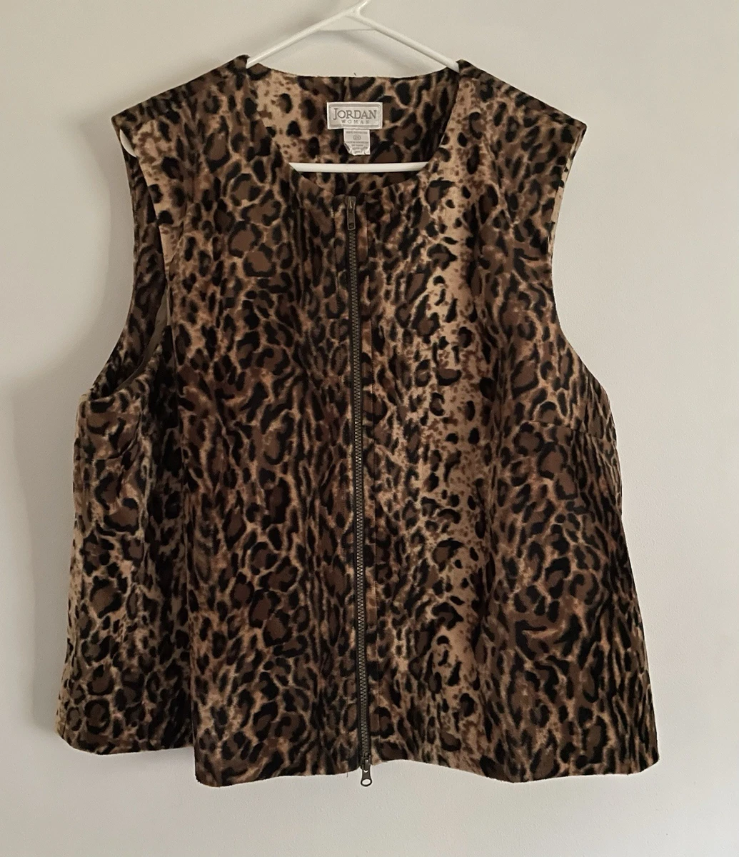 leopard faux fur vest products for sale | eBay