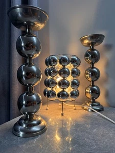 Juego De Colección De Lámpara De Escritorio Y 2 Candelabros De La Era Espacial KARE DESIGN - Imagen 1 de 10