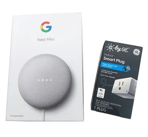 Google Nest Mini 2nd Gen. Voice Assistant and Smart Plug - Chalk - GA02498-US - Picture 1 of 1