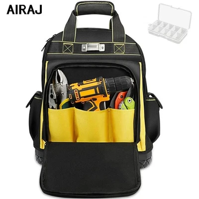 Waterproof Tool Backpack Tool Bag Rubber Base Heavy Duty Tool Organizer Electric - Image 1 of 4