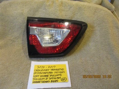 2013-2017 CHEVROLET TRAVERSE GM DRIVER LEFT INNER TAILLIGHT 20956907 FREE SHIPPI - Image 1 of 4