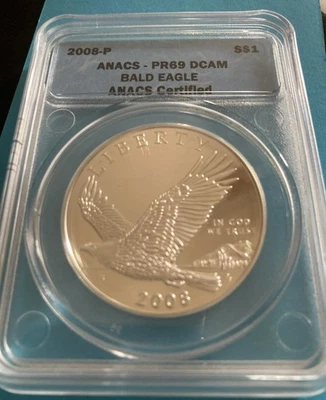 2008-P Proof Bald Eagle Commemorative Silver Dollar - NGC PR69 Ultra Cameo - Image 1 of 3
