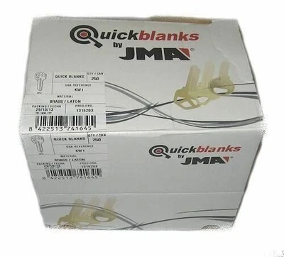 JMA KWI1KE-250 Key Blank for Kwikset KW1, 250-Pack Brass - Image 1 of 3