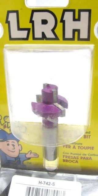 Broca modeladora de enrutador con punta de carburo LRH H-742-S ranura vástago de 1/2" Foto 1 de 1