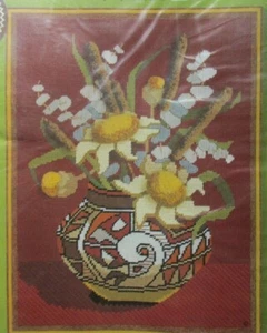 "Kit de punta de aguja Sunset Indian Heritage Bouquet hilo de lana 14"" x 18""" - Imagen 1 de 3