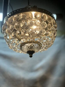 REF 82 / Lustre Plafonnier Montgolfière 1 Lumière /refait A Neuf DIAMETRE 20 CM - Imagen 1 de 11