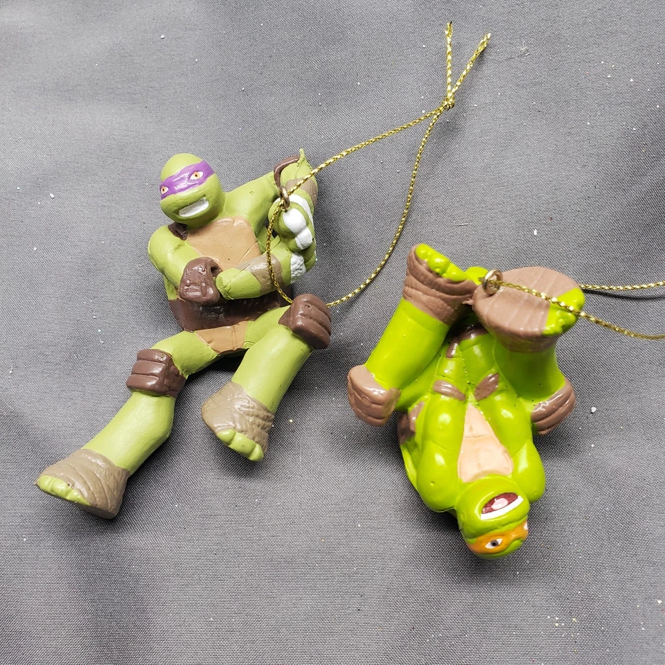 2 Adornos Tortugas Ninja Adolescentes Mutantes Nickelodeon Sin Caja 2014 Foto 1 de 4