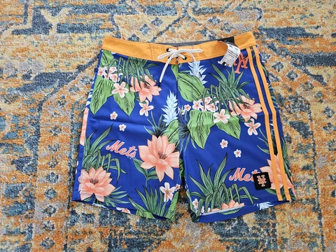 Hurley Phantom 47 MLB New York Mets Board Beach Pool Swim Shorts Mens Size 30 Cover