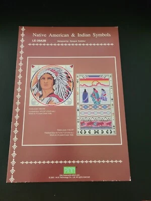 NATIVE AMERICAN & INDIAN SYMBOLS By Rungrat Puthikul  Pinn cross stitch 2001 - Image 1 of 2
