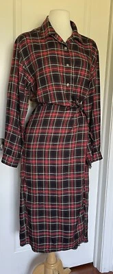 Vestido envolvente vintage a cuadros escoceses de tartán Talbots - Talla 10 ~ ÚNICO EN SU CLASE Foto 1 de 4