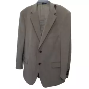 Mens Oak Hill Corduroy Blazer Size 42R Tan Beige Jacket Sport Coat Academia - Picture 1 of 18