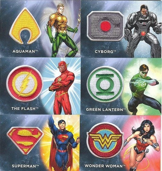 2016 Cryptozoic DC Comics Justice League Replica Patch Card Set Of 6 Cards! RARE - Image 1 of 1
