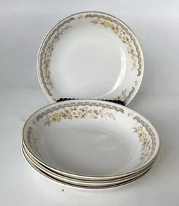 Ekco International Fine China Golden Autumn 4 Berry Bowls 5.5” - Picture 1 of 8