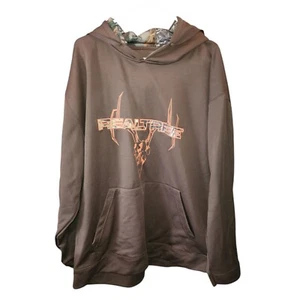 Mountainaire Realtree Hooded Sweatshirt Size XXL Brown Orange Hunting Fishing - Picture 1 of 4