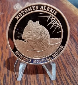 Copper Coin 1 Troy Ounce -Great White Bullion -Australian Spinifex Hopping Mouse - Picture 1 of 5