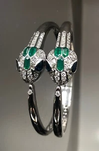 Beautiful Diamond Bracelet with Natural Sapphire Onyx And Diamonds and 18k Gold - Picture 1 of 7