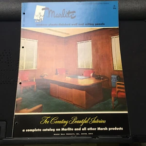 Vtg Marsh Wall Products Brochure ~ Marlite Panels Mouldings 1951 Catalog - Picture 1 of 4