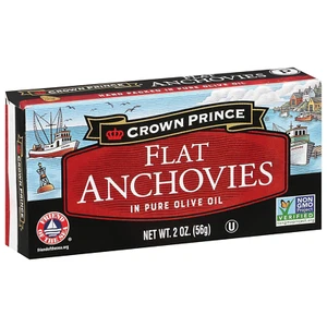 Crown Prince Flat Anchovies in Olive Oil, 2-Ounce Cans (Pack of 12) - Picture 1 of 12