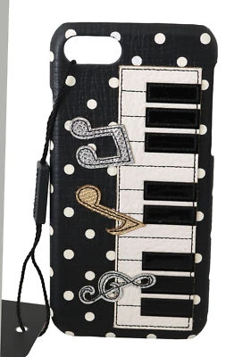 Funda Carcasa Teléfono DOLCE & GABBANA Negra Teclado Piano Lunares iPhone 7 $450 Foto 1 de 4