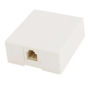 Téléphonique RJ11 6P4C-Beige modulaire Boîtier de montage en Surface 1 Port Jack - Photo 1/1